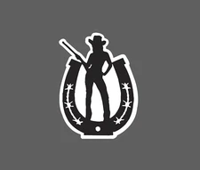 Cowgirl Sticker Horseshoe Waterproof Country Western Outlaw Gift NEW