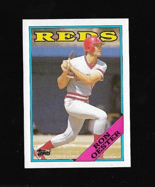 1988 Topps Ron Oester Cincinnati Reds #17 BLANK BACK Proof Error NRMT+