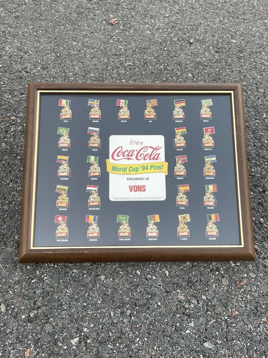 値下げ!! FIFAワールドカップ 94年 コカコーラ ピンバッジ 限定品 Vintage 90s 1994 World Cup Coca Cola Country Soccer Flag