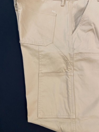 Michael Kors Mens Carpenter Double Knee Stretch Khaki 38W X 32L $128 - Picture 5 of 12
