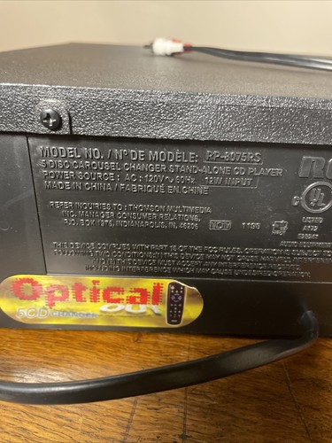 RCA RP-8075RS 5-Disc Carousel CD Player Changer NO Remote Tested and Working - Picture 5 of 7