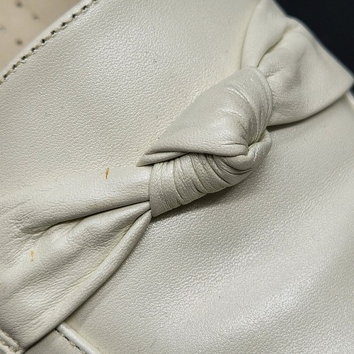 Trotters Halbschuhe Damen 9 schmal weiß Glanzleder Knoten Flats Relate adrett - Bild 6 von 13