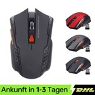 Funk Maus Büro Kabellos Wireless Mouse Für PC Laptop Schwarz Grau Rot Blau USB
