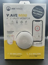 Airthings 2928 Wave Mini Battery Operated Smart Indoor Air Quality Monitor