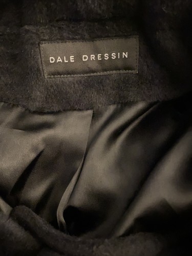 DALE DRESSIN LONG BLACK PURE ANGORA LUXURIOUS COAT SZ 4 - Picture 4 of 6