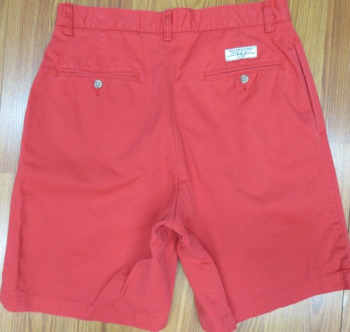 POLO RALPH LAUREN TYLER SHORT REGULAR FIT 100% COTTON PLEATED RED Sz 32 - Picture 3 of 3