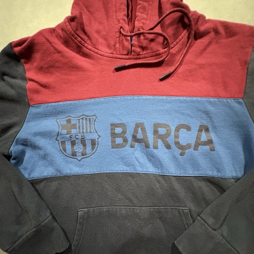 FC Barcelona Hoodie Men’s Small Blue Barca Soccer Sweatshirt Pullover FCB - Picture 2 of 8