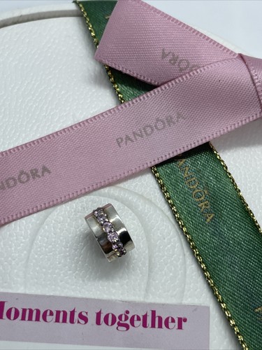 Pandora Clip Charm 791972PCZ Pink Shining Path Fixed Bead Silver genuine ale - Bild 2 von 8