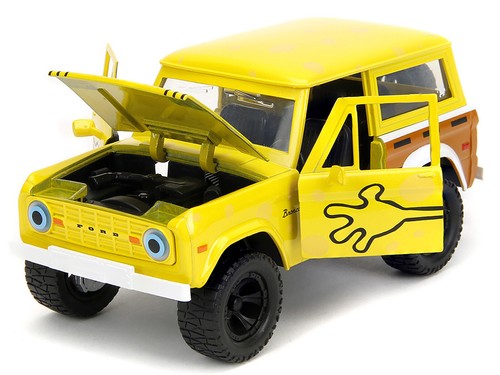 1973 Ford Bronco Yellow with Graphics SpongeBob SquarePants Diecast Figure carz - Picture 2 of 5