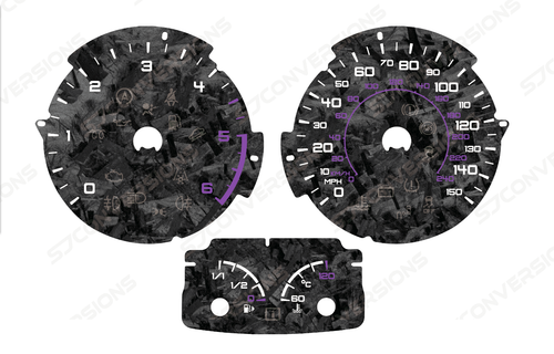 Ford Transit Connect Mk2 Forged Carbon Dial Cards 8 Farben Messgeräte - Bild 8 von 8