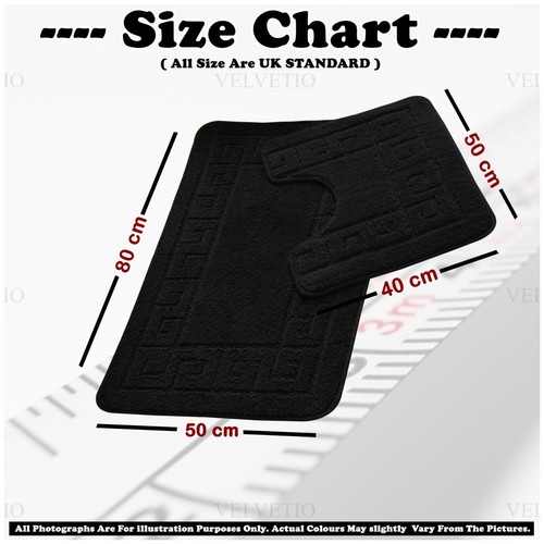 MEMORY LOOP BATH MAT SET PEDESTAL NON SLIP SUPER SOFT TOILET BATHROOM RUG 2PC - Picture 172 of 341