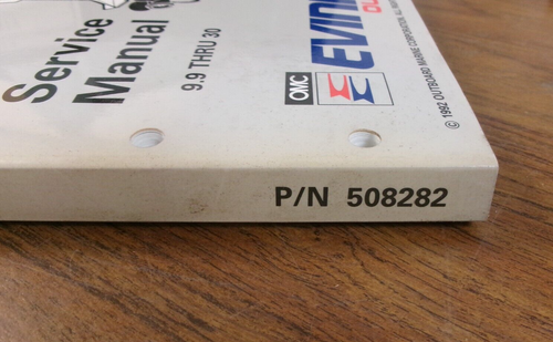 OEM Johnson/Evinrude Outboard Service Manual "ET" 9.9-30, Part # 508282 - Picture 6 of 6