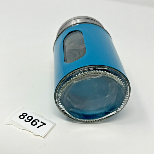 Denim Blue Salt & Pepper Shaker Spice Jar - Stainless Steel Lid & Glass Jar - Picture 8 of 11