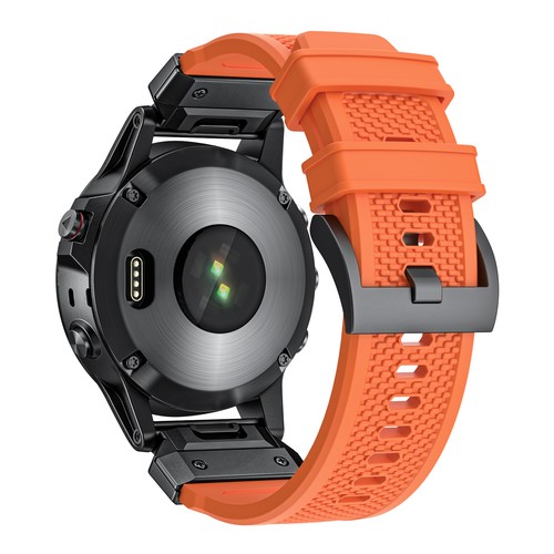 Cinturino sportivo in silicone per Garmin Fenix 7X/Fenix 5/Descent MK1/D2 Delta/D2 Charlie - Foto 11 di 24