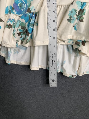 Velvet Torch Nordstrom Surplice Faux Wrap Ivory Floral Mini Dress Rayon Women M - Picture 7 of 11
