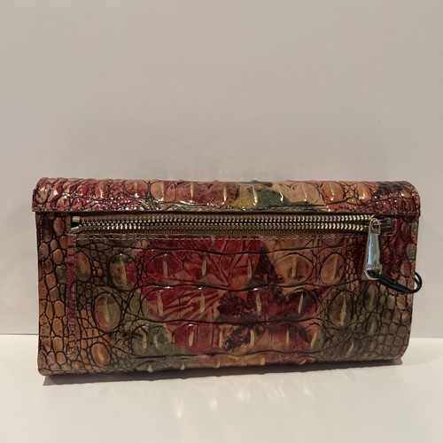 Brahmin Modern Checkbook Foliage Melbourne Leather Wallet NWT - Picture 5 of 14