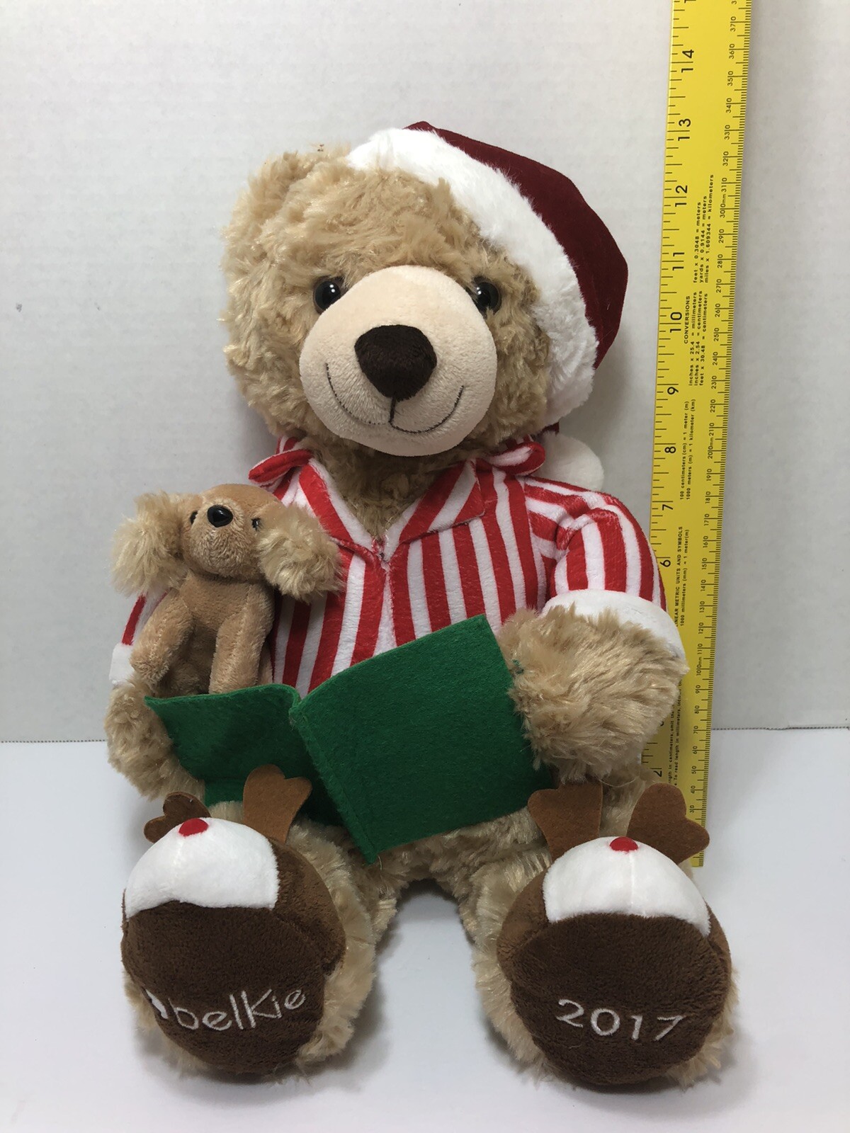 Belks Christmas Bear 2022 Belkie Christmas 2017 Plush Teddy Bear Wearing Pajamas Reading To Puppy Belk  Toy - Shopping.com