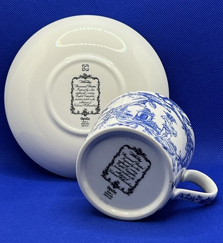 Spode Provincial Garden Blue Mug & Saucer Set - Picture 5 of 5