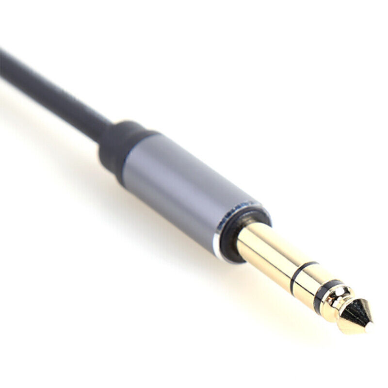 6.35mm 1/4 inch Stereo Plug Male to Dual Jack Female Y Splitter Cable Audio Cord eBay