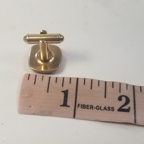 hickok cufflinks red lucite vintage signed hickok usa plain simple designer - Picture 6 of 7