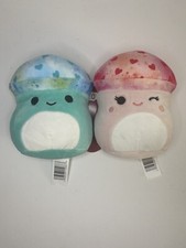 Squishmallows Mully & Molly Valentines Day Set 5” Mushroom Hearts Target NWT