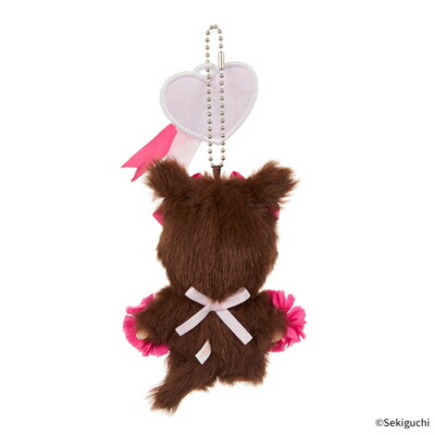 Happy Color Monchhichi Keychain Girl Pink Love Plush Mascot