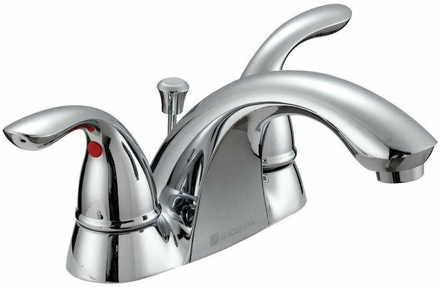 Glacier Bay Teapot 4 In Centerset Low Arc Bathroom Faucet In