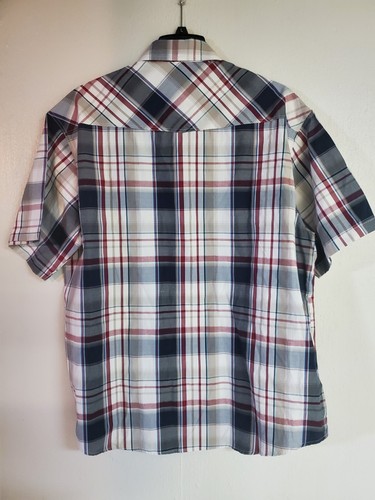FALCON BAY (NEW) MENS SS PEARL SNAP SHIRT SZ XL MULTICOLOR STRIPED PLAID NWT - Picture 6 of 16
