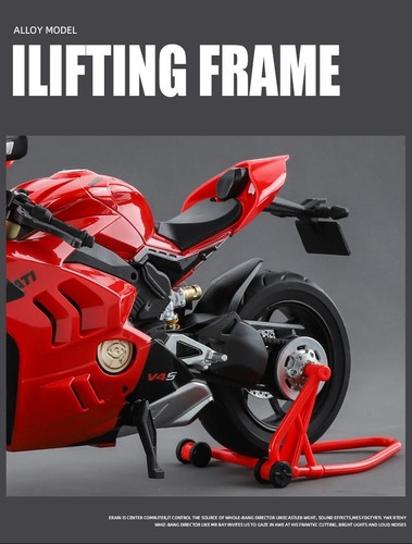 Modelo a escala 1:9 para Ducati Panigale V4S moto de carreras diecasts bicicleta deportiva - Imagen 11 de 24