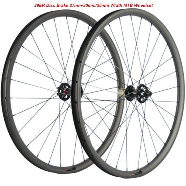 Alex MD23 29er Tubeless MTB Wheelset Shimano 15mm thru axle front QR rear hubs