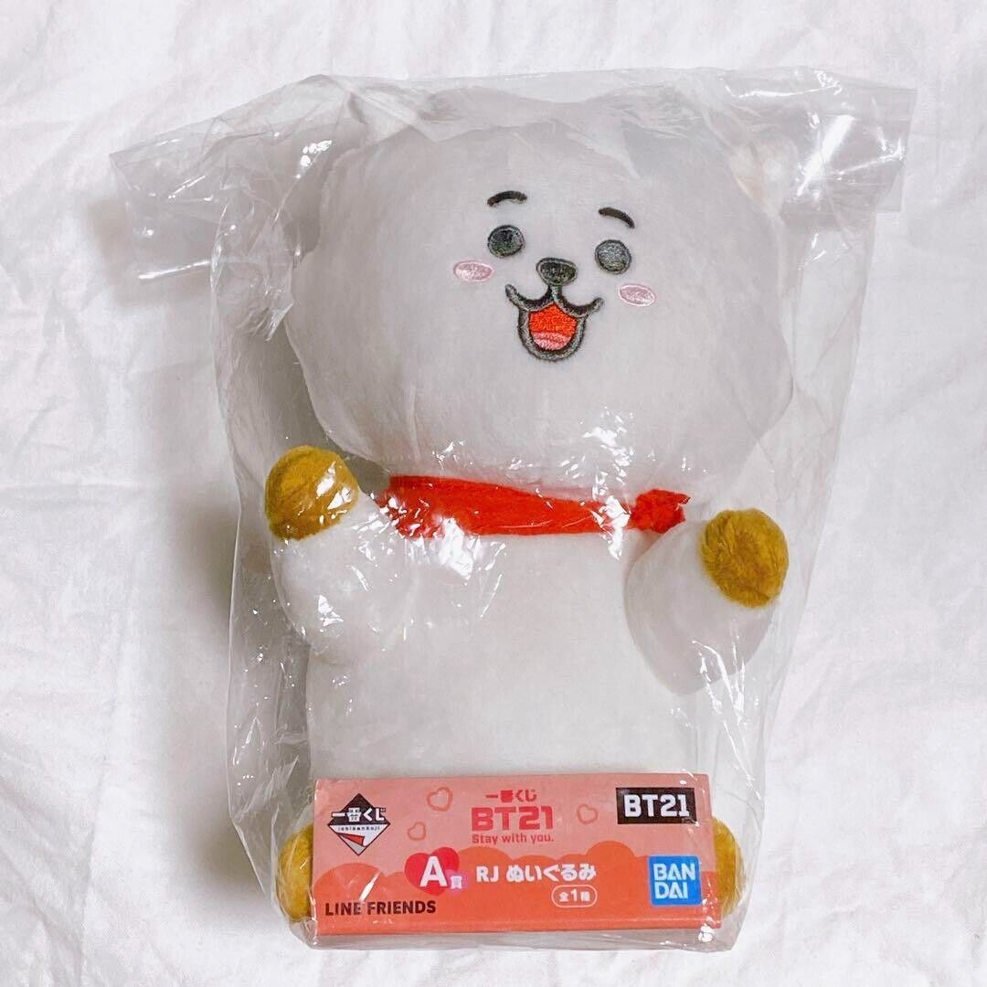 Muñeca de peluche oficial BTS BT21 RJ JIN ichiban kuji Quédate contigo Banprest BANDAI