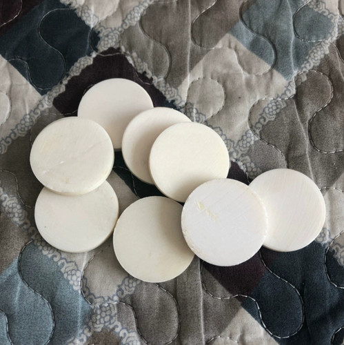 20pcs Various sizes Natural Buffalo Bone Circular Flat Blank 30x30x5mm - Picture 4 of 6