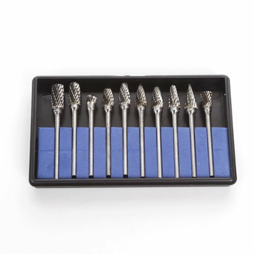 10x Rotary Burr Set Tungsten Carbide Cutter 3mm Shank Drill Bits Die Grinder Bit - Picture 2 of 9