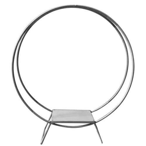 Soporte para pasteles de 80 cm en forma de arco fruta postre estante decoración de fiesta flores de plata DE - Imagen 2 de 12