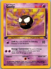 #33/62 Gastly Fossil Uncommon First Edition