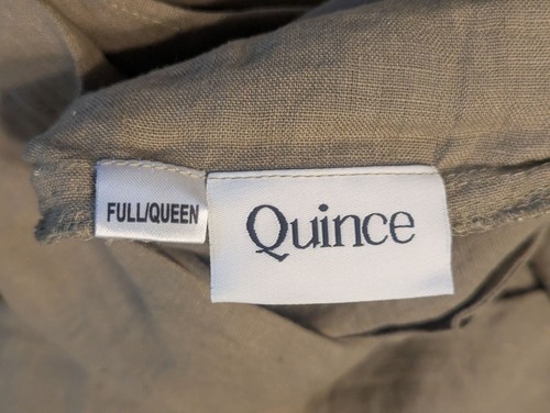 Quince 100% European Linen Duvet 3PC Set Color Aloe Full/Queen -NEW- - Picture 4 of 7