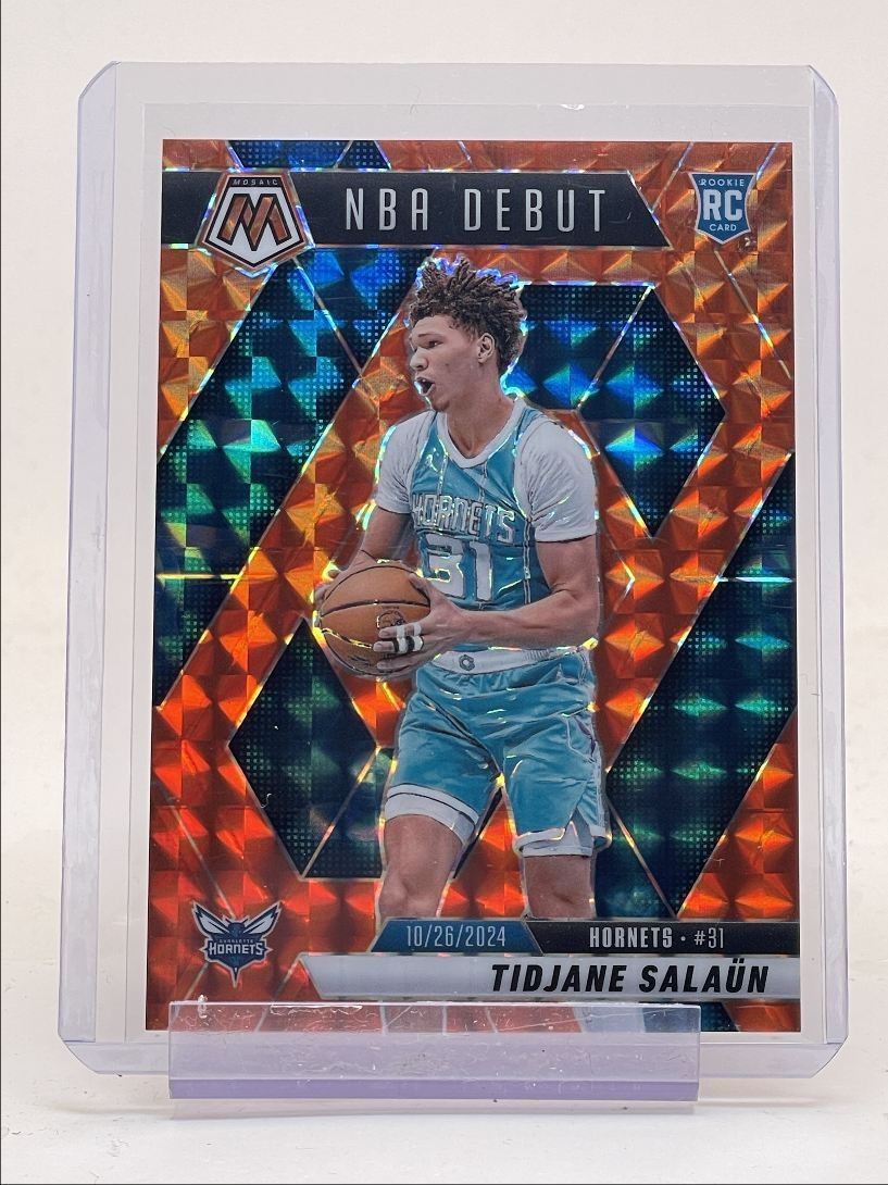TIDJANE SALAUN 2024-25 MOSAIC NBA DEBUT ROOKIE ORANGE PRIZM RC /249 Q4186