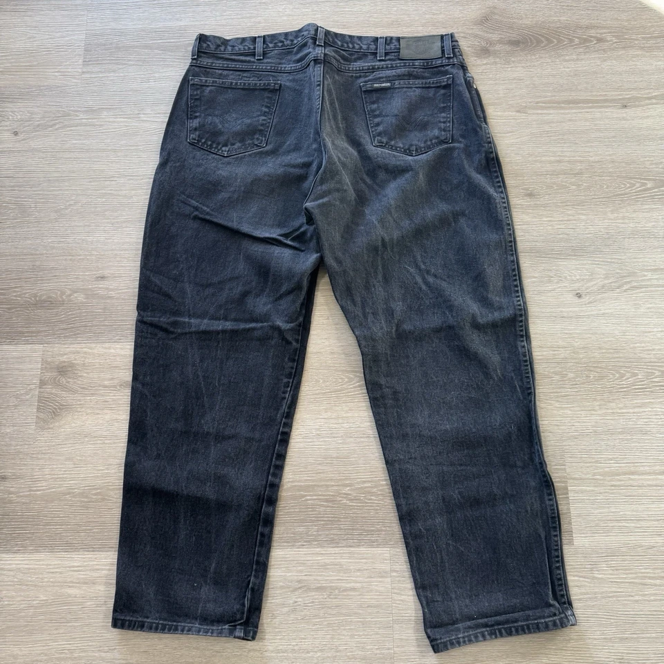 Винтажные мужские джинсы Harley Davidson Цвет черный Расслабленный крой Средняя посадка Прямые штанины 44x31 - Изображение 4 из 4