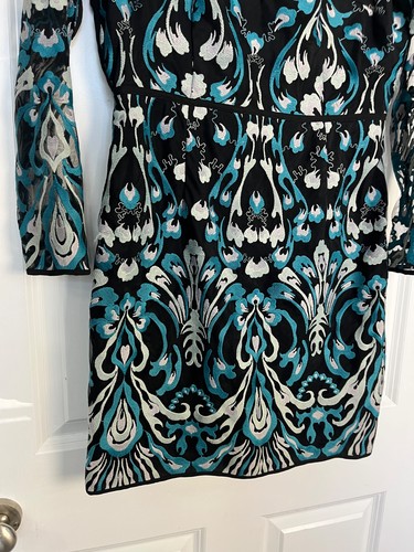 REISS Alianna KLEID MIT SPITZE BESTICKT schwarz & blau Größe UK 14 UVP 245 £ - Bild 4 von 9