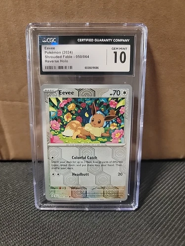 Eevee 050/064 Sv: Shrouded Fable Reverse Holo - CGC 10 