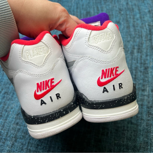 Nike Air Flight '89 Planet of The Hoops Sneaker weiß silber orange lila 10,5 - Bild 8 von 11