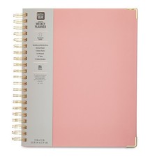 Pen Gear 12 Monthly Weekly Undated Planner, Simulated Suede, Peach Glaze