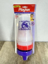 Vintage Playtex 2 Pack 6 Mo Plastic Spill Proof Training Sippy Cups Sports 6oz