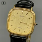 Vintage 1982 【N Mint】Seiko Dolce 6030-5420 Gold Dial Quartz Mens Watch US Stock