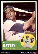 1963 Topps #410 Earl Battey Twins 5 - EX
