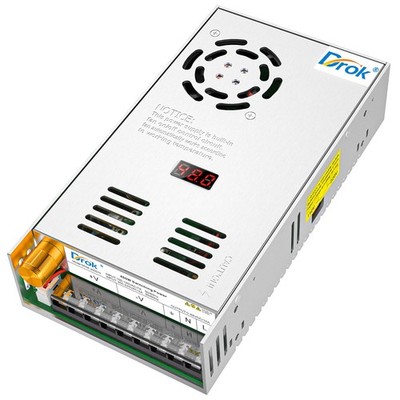 48V Power Supply, AC to DC Converter 0-48V 10A 480W Variable Power Supply, AC...