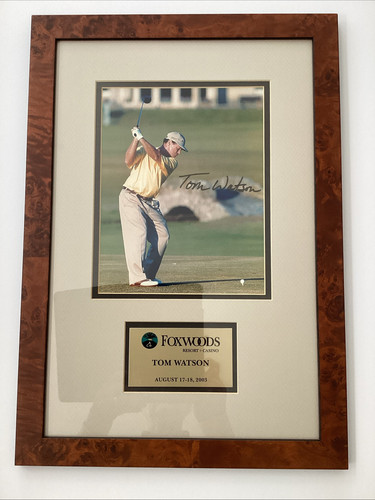 PGA Pro GolferTOM WATSON - AUTOGRAPHED Color Photo 8 X 10 mounted in 20x14 frame