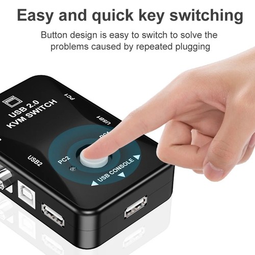 USB 2.0 KVM-Mausumschalter, Tastatur, VGA-Splitterbox, Sharing-Switch, USB-7866 - Bild 9 von 10