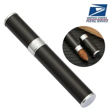 Galiner Travel Vintage Metal Cigar Tube Black Cigarette Case Holder Portable