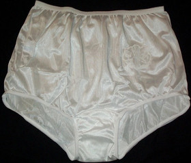 VINTAGE CAROLE ULTRA SHEER  WHITE LOTUS NYLON LACE APPLIQUED GIRLY PANTY 4/XS